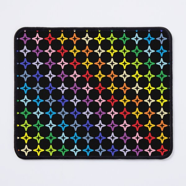 Item preview, Broader Spectrum Rainbow Outlined 4 Point Stars Black designed and sold by lornakay.