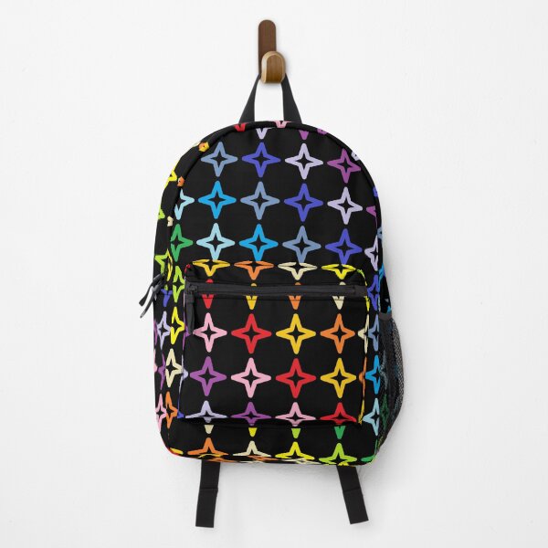 Item preview, Broader Spectrum Rainbow Outlined 4 Point Stars Black designed and sold by lornakay.