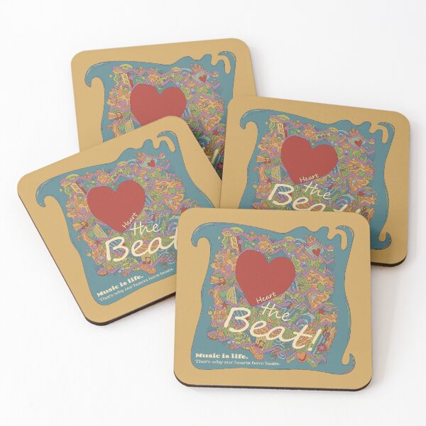 Item preview, Heart the Beat - Music is Life. Orange or Golden designed and sold by aZillionLines.