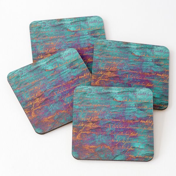 Item preview, Burning Letters in Blue Green Wood designed and sold by marknprints.