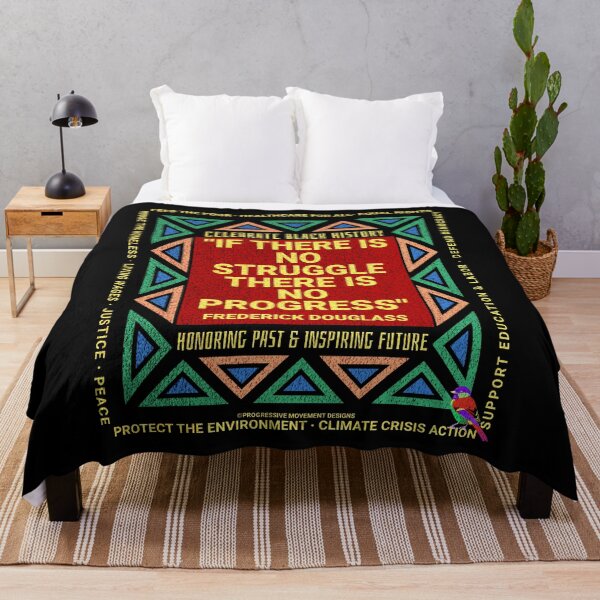 Item preview, PMD00236 Progressive Movement Designs Black History Month Frederick Douglass Struggle quote honors African Americans with goals for progressives designed and sold by ProgressiveLeft.