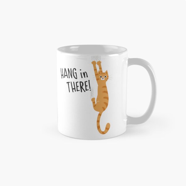 Item preview, Orange Tabby Cat Hanging On Hang In There! Funny Striped Cat designed and sold by Jenn Inashvili.