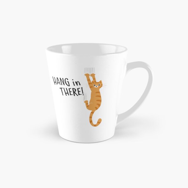 Artikelvorschau, Orange getigerte Katze, die an hängt, bleib dran! Lustige gestreifte Katze entworfen und verkauft von Jenn Inashvili.