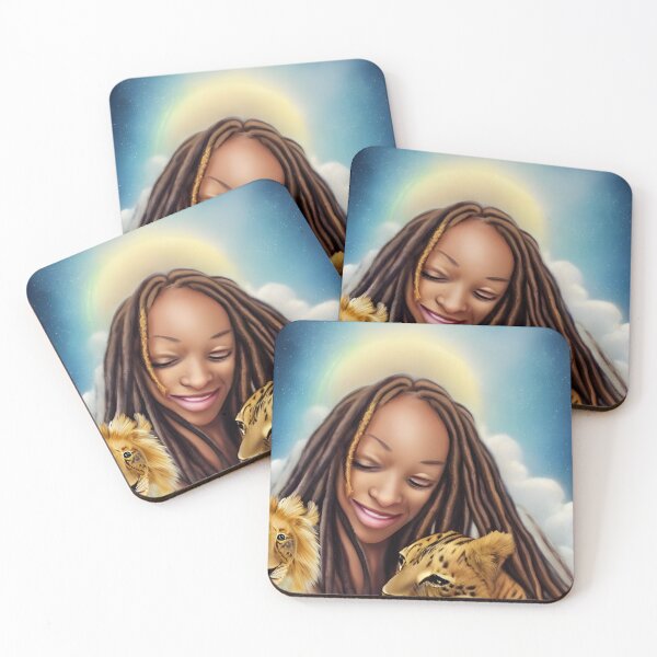 Item preview, Rasta Divine Mother with children of the big cats designed and sold by ZiZiStyle.