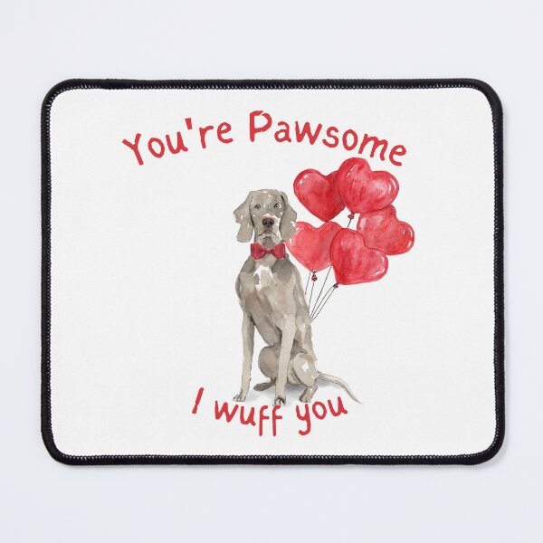 Item preview, My Dog is My Valentine - Weimaraner Valentine designed and sold by beastieboutique.