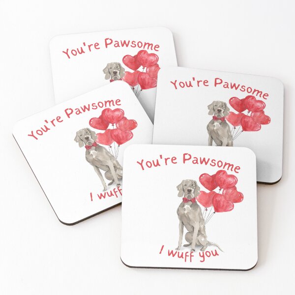 Item preview, My Dog is My Valentine - Weimaraner Valentine designed and sold by beastieboutique.