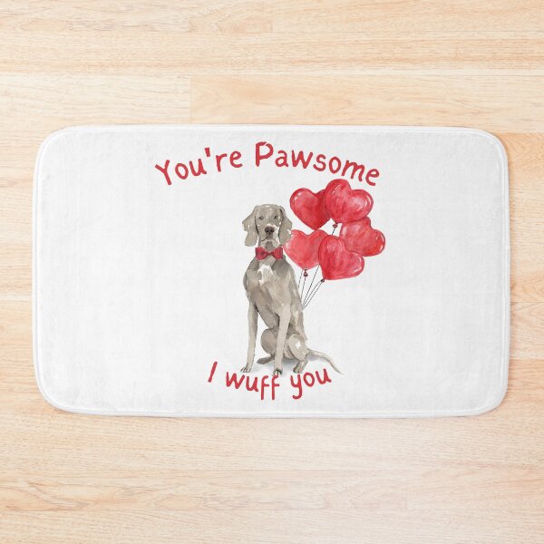 Item preview, My Dog is My Valentine - Weimaraner Valentine designed and sold by beastieboutique.
