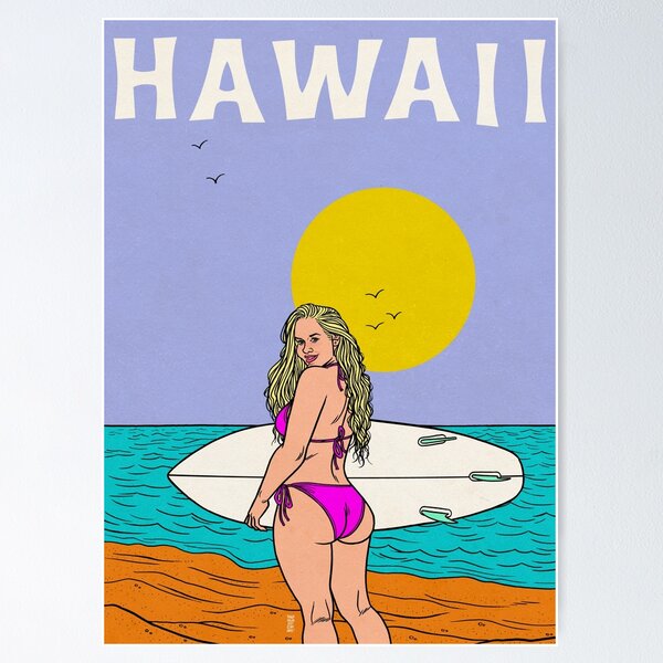 Bikini Surfing Posters for Sale