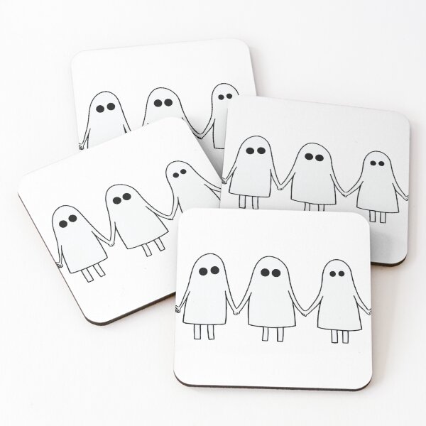 Item preview, Fantasmas lindos tomados de la mano pegatina designed and sold by bootifull.