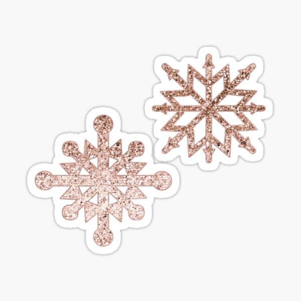 Item preview, Sparkling rose gold glitter snowflakes designed and sold by RoseAesthetic.