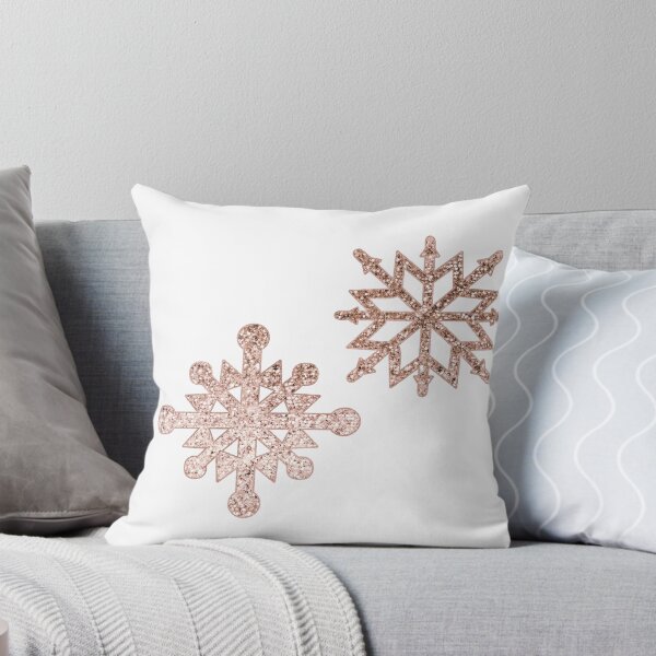 Item preview, Sparkling rose gold glitter snowflakes designed and sold by RoseAesthetic.