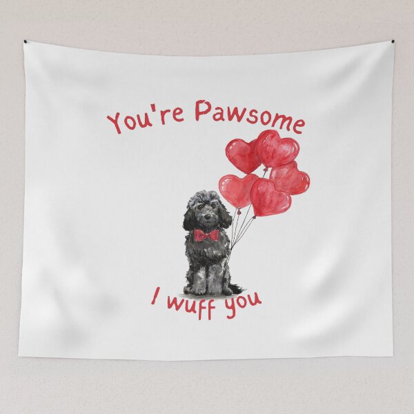Item preview, My Dog is My Valentine - Cockapoo Valentine designed and sold by beastieboutique.