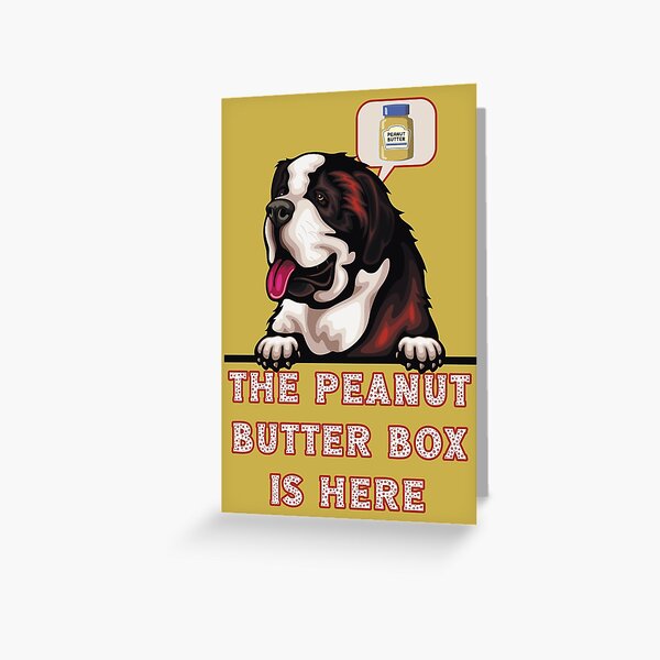 The Peanut Butter Box Is Here: Doggy Duo Version Funny St. Bernard Dog  Commercial Humor Pet Mat for Sale by JoyOfHopeStore