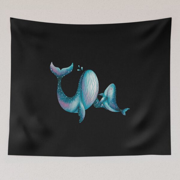 Item preview, Mother Whale and Baby Turtle Art Cute Funny Gift Whale Sea Beach Summer Animals Love Cute Funny Gift Sarcastic Happy Fun Witty Good Spiritual Depression Anxiety Gift designed and sold by EpsilonEridani.