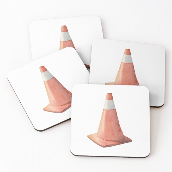 Item preview, Watercolor Traffic Cone Caution Sign designed and sold by srsig designs.