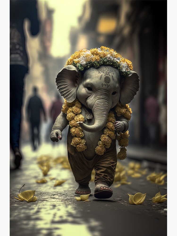 Ganesha Walking Photographic Print