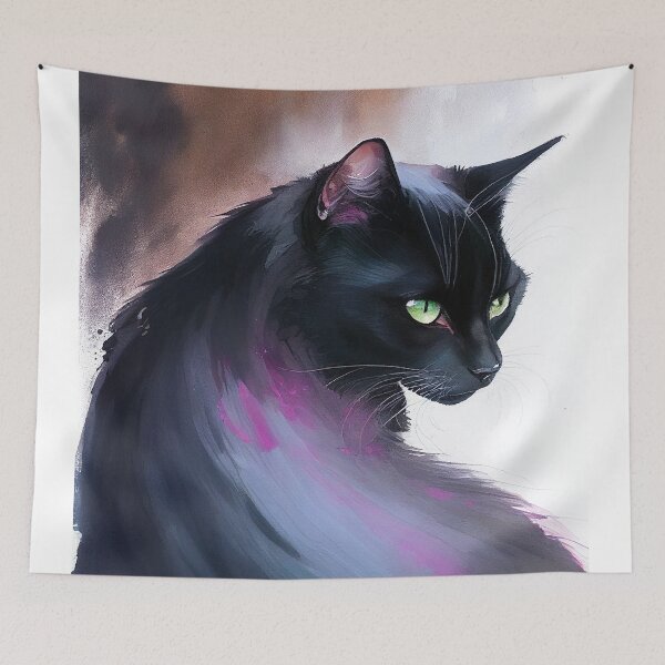 Artikelvorschau, Katzenportrait Aquarell entworfen und verkauft von Christophe Henin.