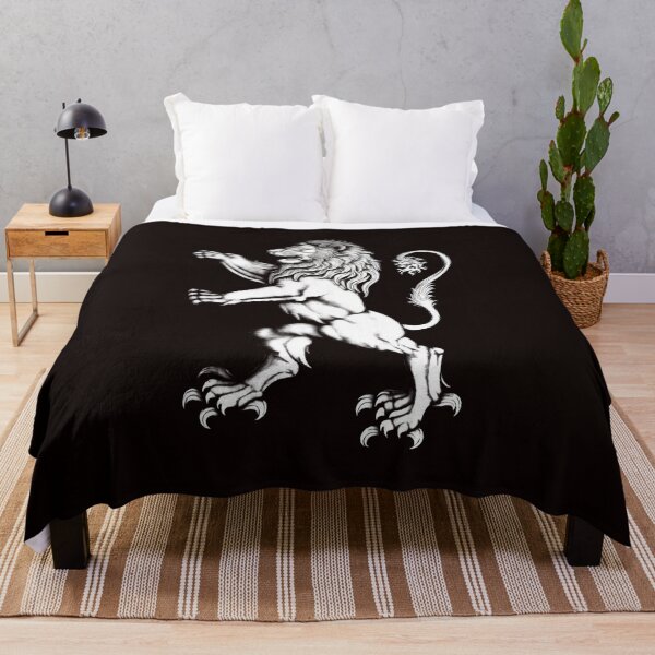 Aperçu de l'œuvre Lion Rampant Héraldique Blanc créée et vendue par GrizzlyGaz.
