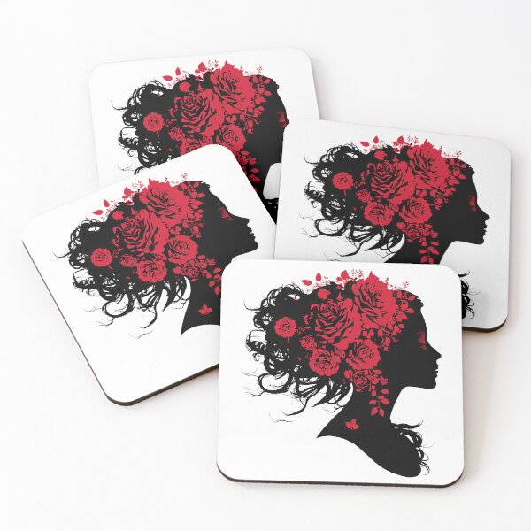 Item preview, Silhouette of Woman and Roses designed and sold by Daniel Leighton.