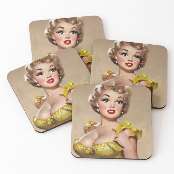 Item preview, Little Golden Pinup Girl designed and sold by cutestpinups.