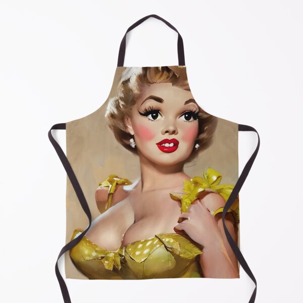 Item preview, Little Golden Pinup Girl designed and sold by cutestpinups.