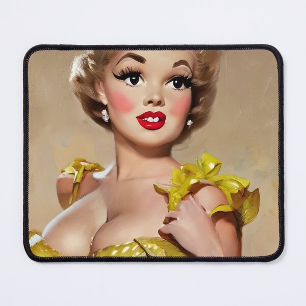 Item preview, Little Golden Pinup Girl designed and sold by cutestpinups.