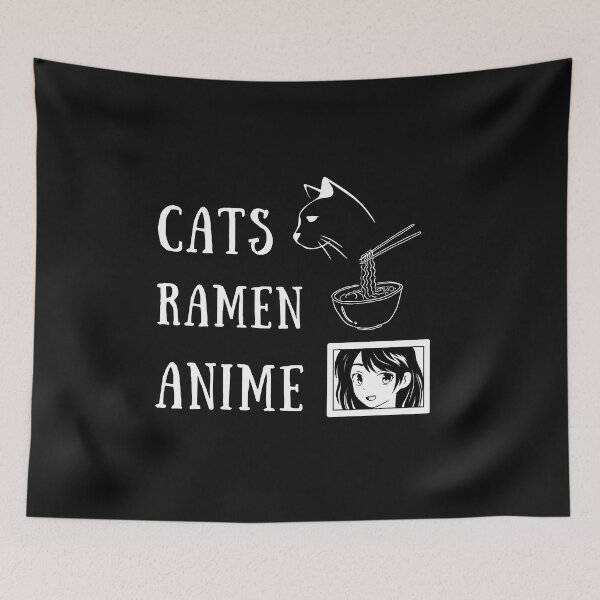 Item preview, Cats Ramen Anime Japan Introvert Awkward Relax Cute Funny Sarcastic Happy Fun Inspirational Gift designed and sold by EpsilonEridani.