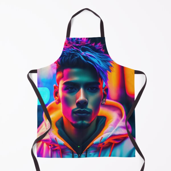 Item preview, Neon-lit Man Digital Art designed and sold by ArtsyWishesShop.