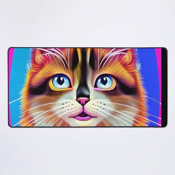 Item preview, Colorful cartoon cat with beautiful eyes - kitten designed and sold by Dalive.