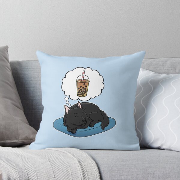 Item preview, Belgian Sheepdog dreaming about Bubble Tea designed and sold by DoggieDelights.