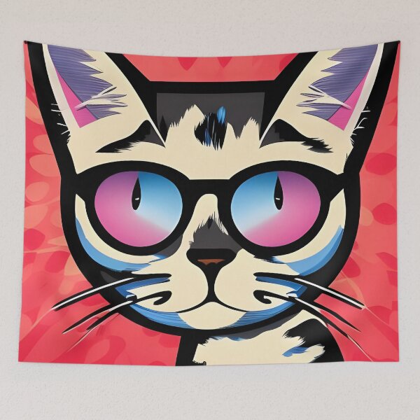 Item preview, Small cat nerd - geek cat designed and sold by Dalive.