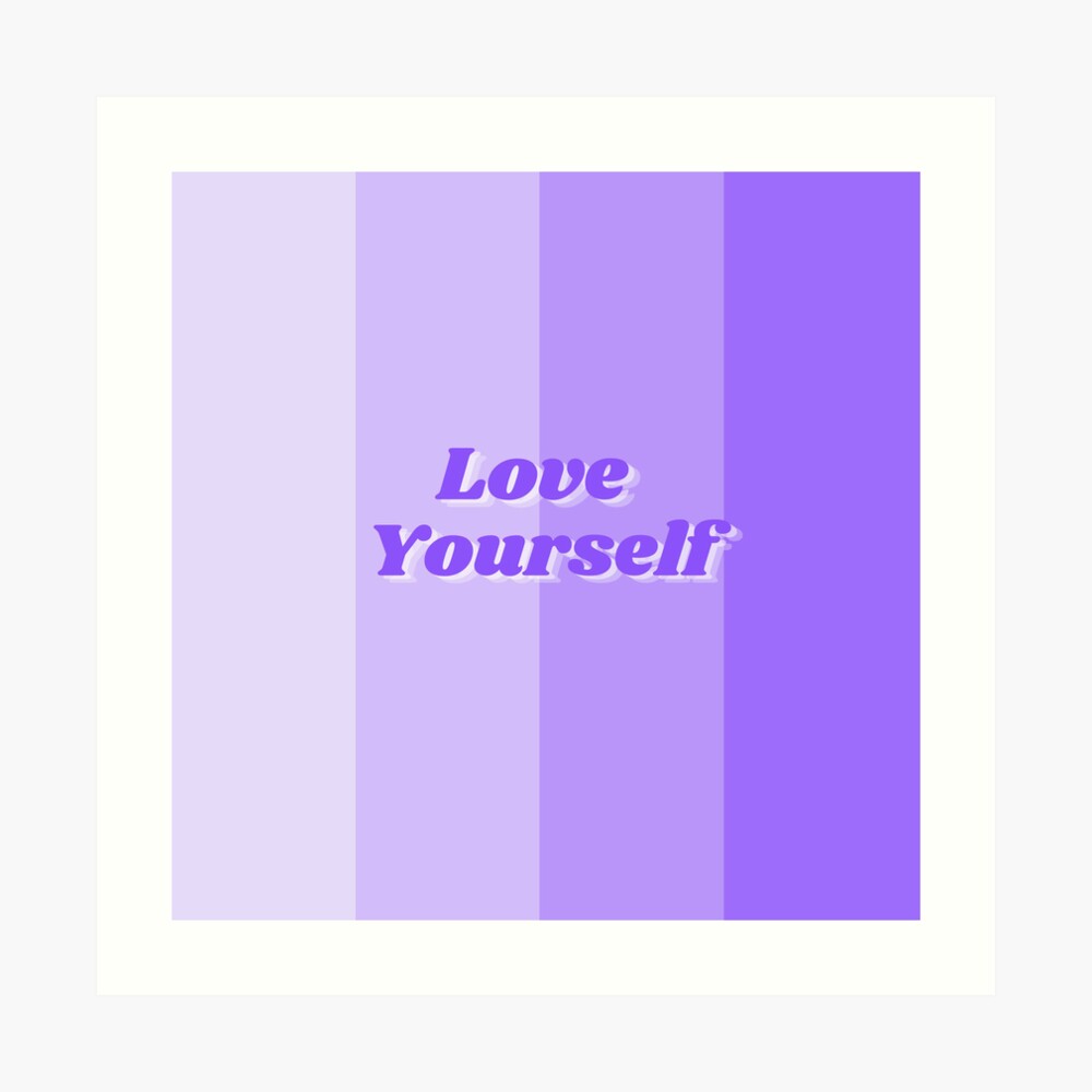 Monochrome Striped Love Yourself
