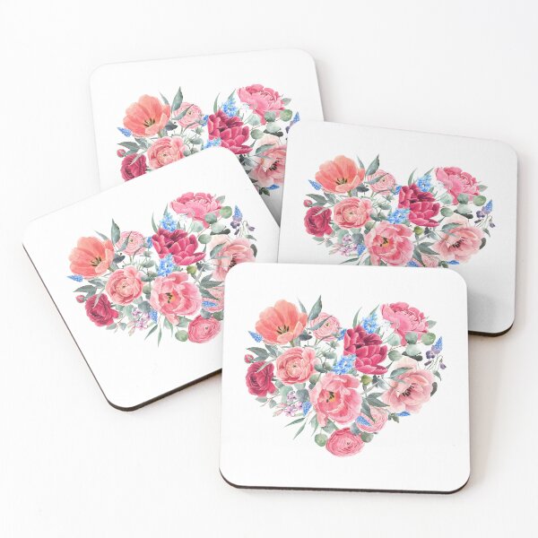 Item preview, Spring Flowers Beautiful Watercolor Heart designed and sold by silviaol.