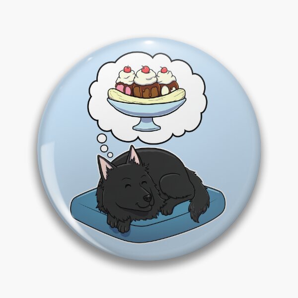 Item preview, Belgian Sheepdog dreaming about Banana Splits designed and sold by DoggieDelights.