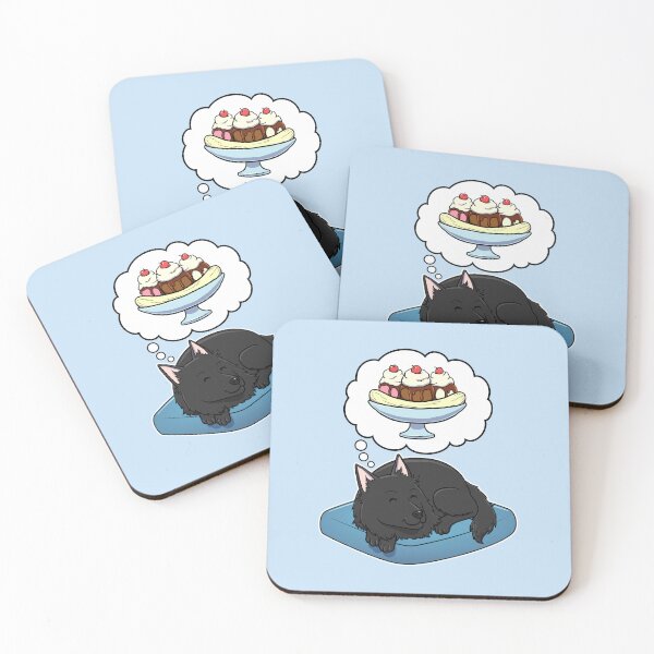 Item preview, Belgian Sheepdog dreaming about Banana Splits designed and sold by DoggieDelights.
