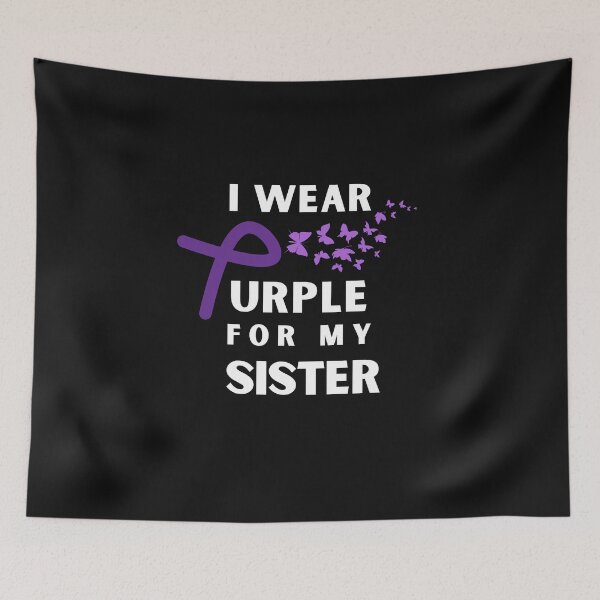 Item preview, Sister Epilepsy Awareness Month Seizure October November 17th Cancer Survivor Purple Ribbon Cancer Support Hope Love Mental Health Depression Anxiety Inspirational Motivational Gift Idea designed and sold by EpsilonEridani.