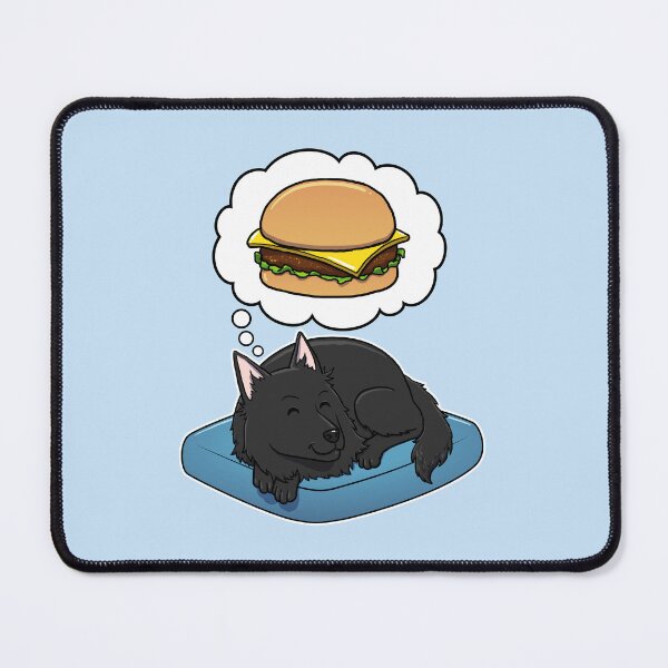Item preview, Belgian Sheepdog dreaming about Cheeseburgers designed and sold by DoggieDelights.