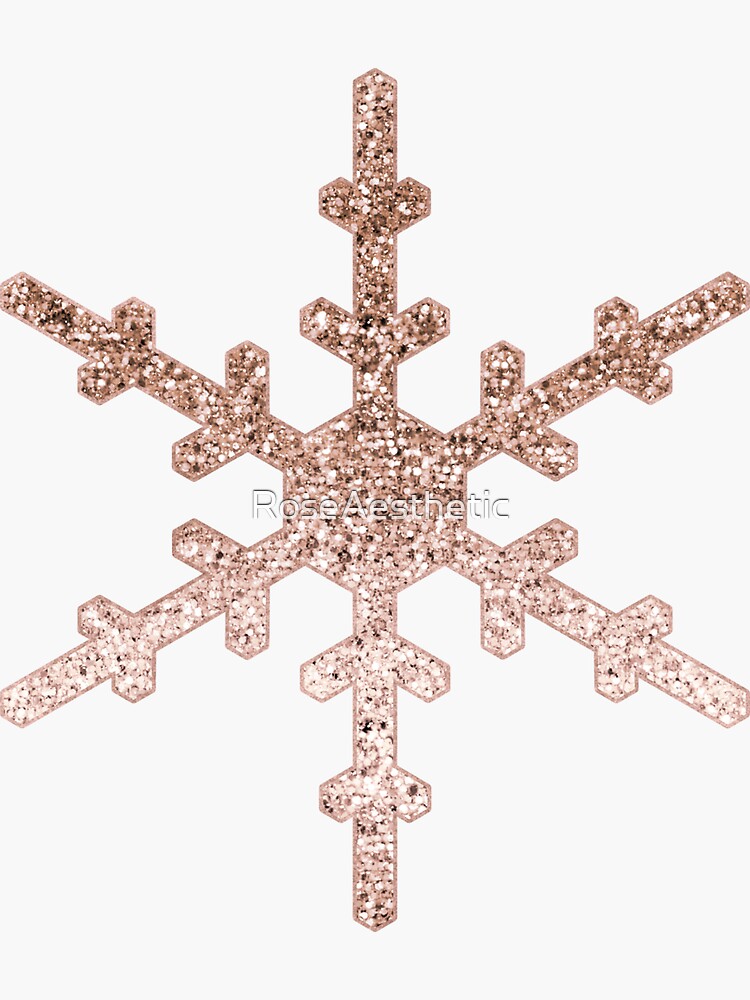 Golden glitter snowflakes - Snowflake - Sticker