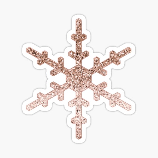Item preview, Sparkling rose gold glitter single snowflake designed and sold by RoseAesthetic.