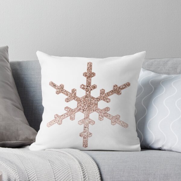 Item preview, Sparkling rose gold glitter single snowflake designed and sold by RoseAesthetic.