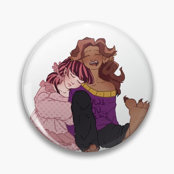 Item preview, Cute Sleepy Draculaura and Clawdeen Wolf (MH) in pajamas designed and sold by MonachopsisCrum.