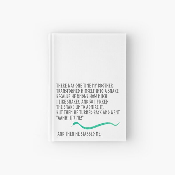 And Then He Stabbed Me. Hardcover Journal