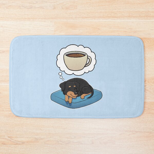 Item preview, Miniature Pinscher dreaming about Coffee designed and sold by DoggieDelights.