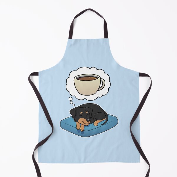 Item preview, Miniature Pinscher dreaming about Coffee designed and sold by DoggieDelights.