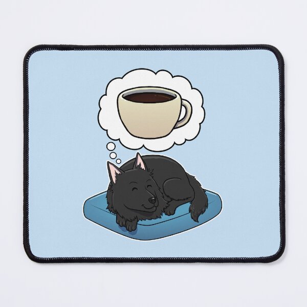 Item preview, Belgian Sheepdog dreaming about Black Coffee designed and sold by DoggieDelights.
