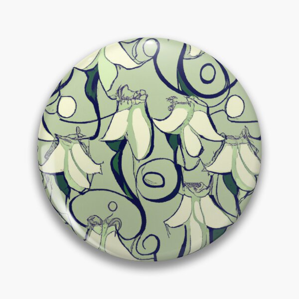 Item preview, patrón floral verde y crema estilo art nouveau designed and sold by sanerevolution.