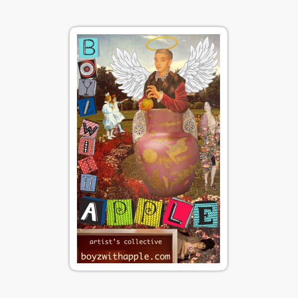 boyz with apple art collective Sticker
