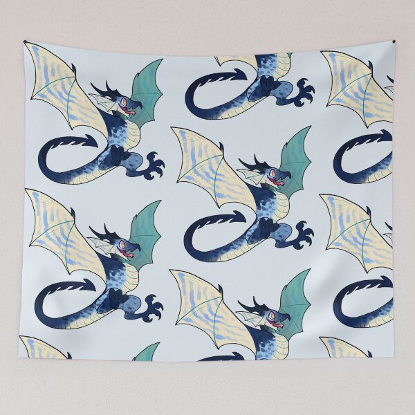 Item preview, Happy Blue Wyvern designed and sold by Spadefish Art.