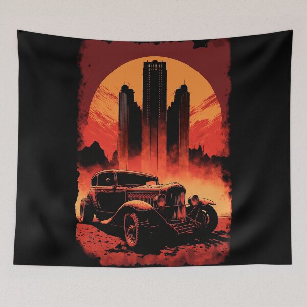 Item preview, Dystopian Sunrise: A Post-Apocalyptic Hot Rod Scene for Fans of Brutalism and American Industry #8 designed and sold by RodZnRoll.
