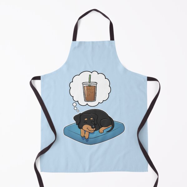 Item preview, Miniature Pinscher dreaming about Iced Coffee designed and sold by DoggieDelights.